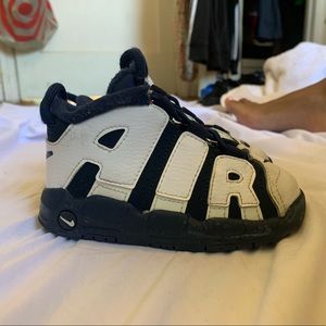 Toddler Uptempos Navy Blue. Lightly used.